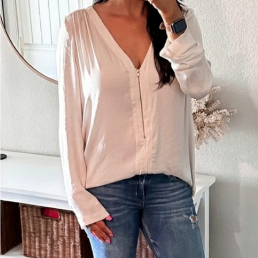 ALC Silk Zippered Blouse